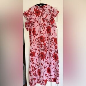 Zara Red Floral Maxi Dress